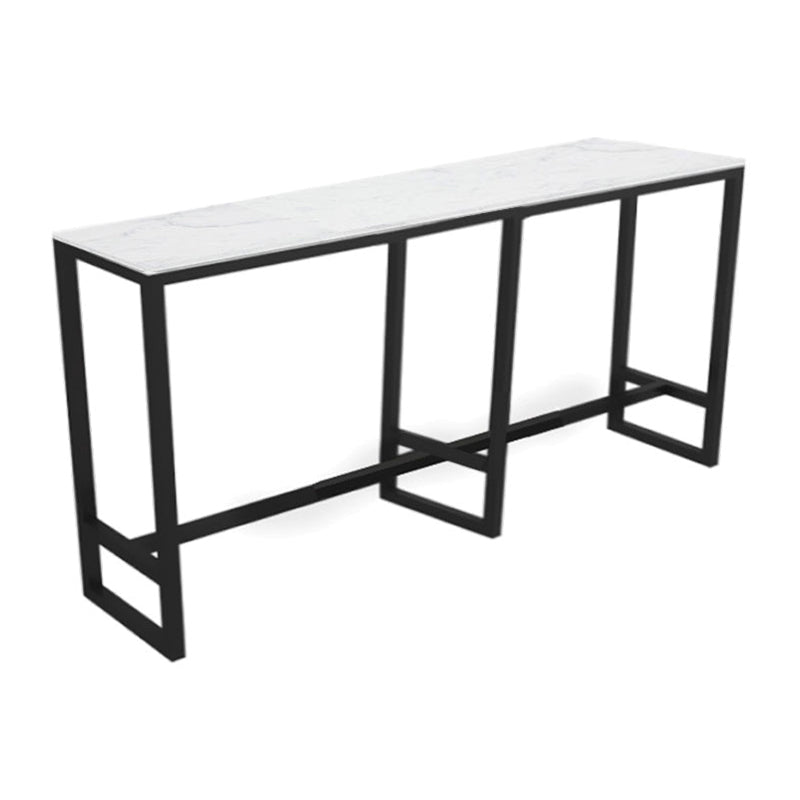 Modern 1/2/7 Pieces Bar Table Set Rectangle Stone Counter Table with Stools for Balcony Clearhalo 'Bar Furniture' 'furn' 'furn_home_bar_bar_sets' 'Furniture' 'Home Bars & Bar Sets' 'home_bar_bar_sets' 'Kitchen & Dining Furniture' 6032917