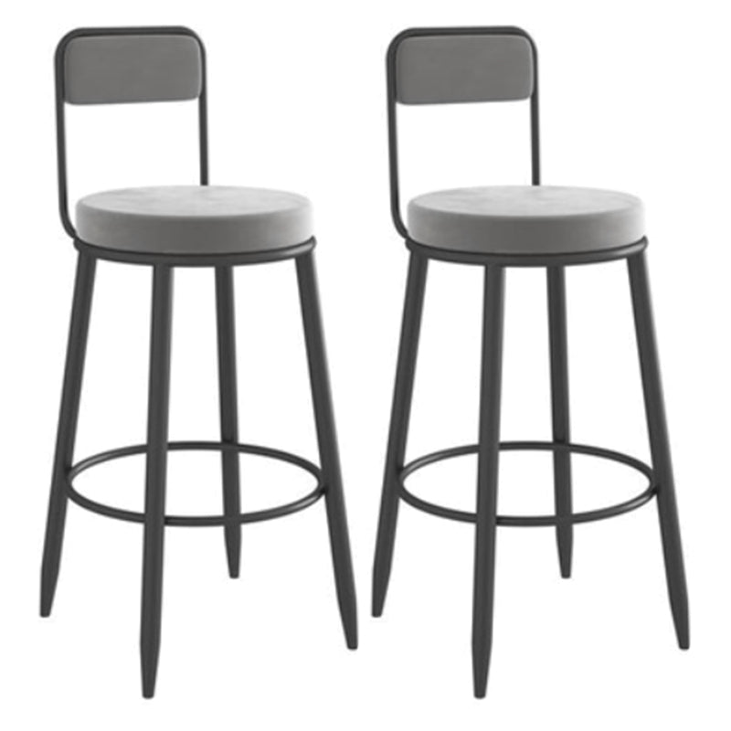 Modern 1/2/7 Pieces Bar Table Set Rectangle Stone Counter Table with Stools for Balcony Grey 30"H Stools (Set of 2) Clearhalo 'Bar Furniture' 'furn' 'furn_home_bar_bar_sets' 'Furniture' 'Home Bars & Bar Sets' 'home_bar_bar_sets' 'Kitchen & Dining Furniture' 6032919