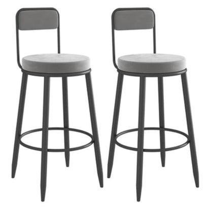 Modern 1/2/7 Pieces Bar Table Set Rectangle Stone Counter Table with Stools for Balcony Grey 30"H Stools (Set of 2) Clearhalo 'Bar Furniture' 'furn' 'furn_home_bar_bar_sets' 'Furniture' 'Home Bars & Bar Sets' 'home_bar_bar_sets' 'Kitchen & Dining Furniture' 6032919