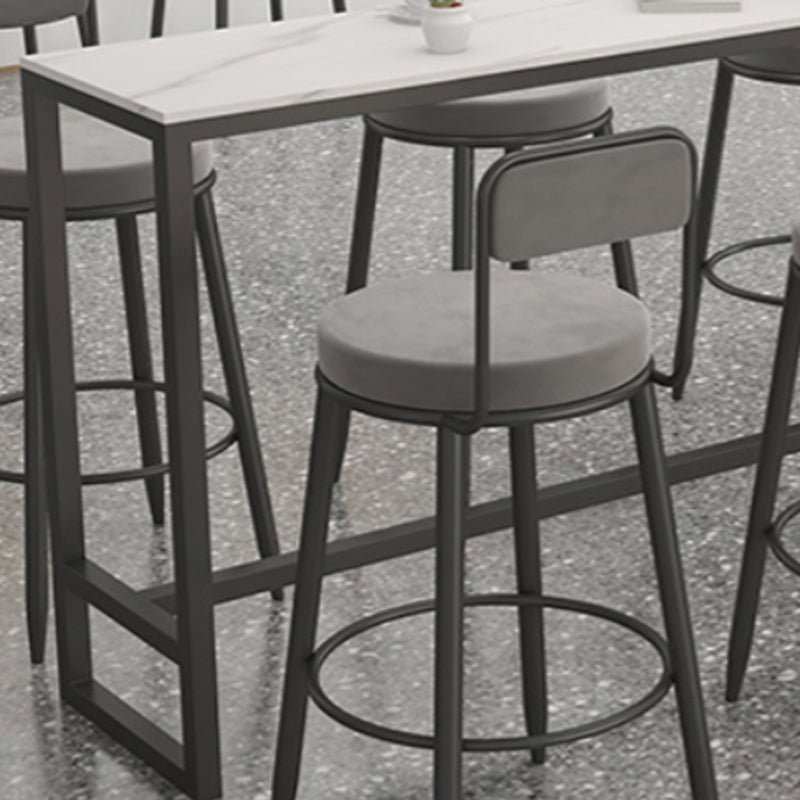Modern 1/2/7 Pieces Bar Table Set Rectangle Stone Counter Table with Stools for Balcony Clearhalo 'Bar Furniture' 'furn' 'furn_home_bar_bar_sets' 'Furniture' 'Home Bars & Bar Sets' 'home_bar_bar_sets' 'Kitchen & Dining Furniture' 6032923
