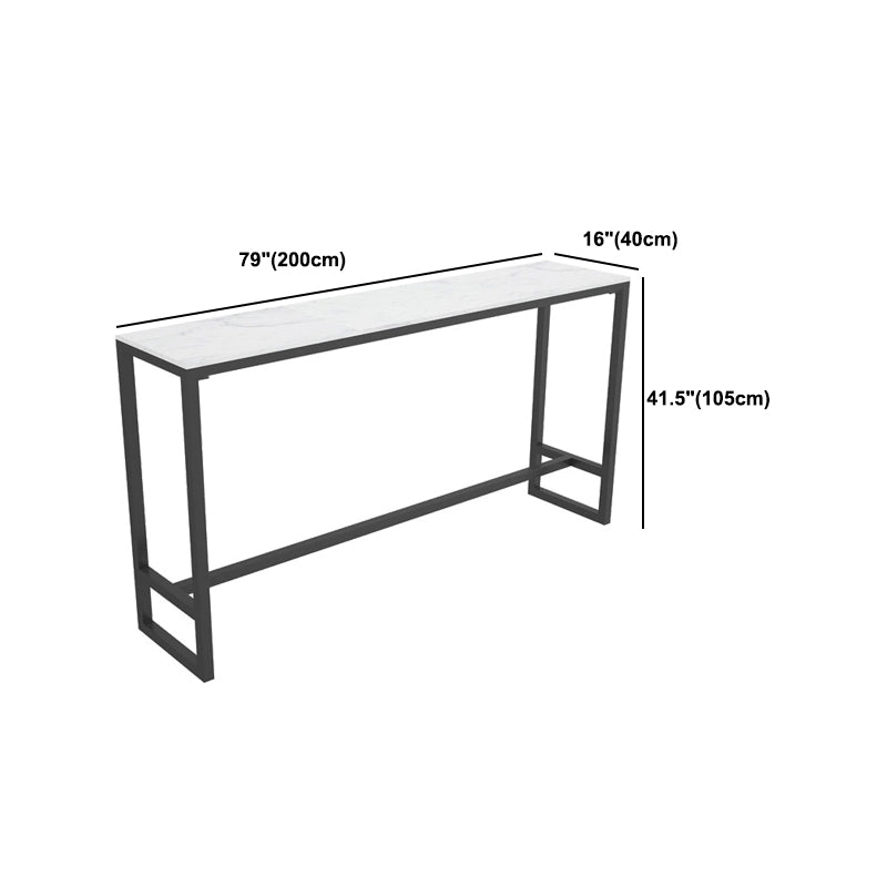 Modern 1/2/7 Pieces Bar Table Set Rectangle Stone Counter Table with Stools for Balcony Clearhalo 'Bar Furniture' 'furn' 'furn_home_bar_bar_sets' 'Furniture' 'Home Bars & Bar Sets' 'home_bar_bar_sets' 'Kitchen & Dining Furniture' 6032931