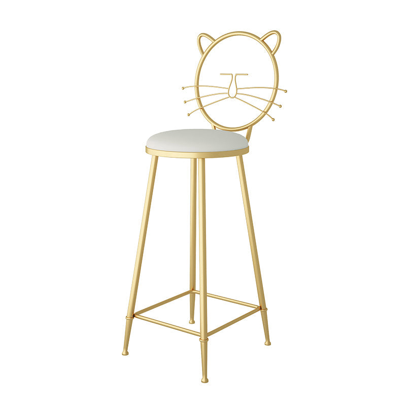 Glam 1/3/4/7 Pieces Bar Table Set Rectangle Stone Counter Table with High Stools White 30"H Stool (Single) Clearhalo 'Bar Furniture' 'furn' 'furn_home_bar_bar_sets' 'Furniture' 'Home Bars & Bar Sets' 'home_bar_bar_sets' 'Kitchen & Dining Furniture' 6032968