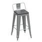 1/3/4 Pieces Industrial Bar Stool and Table Set Silver Iron Bar Set Clearhalo 'Bar Furniture' 'furn' 'furn_home_bar_bar_sets' 'Furniture' 'Home Bars & Bar Sets' 'home_bar_bar_sets' 'Kitchen & Dining Furniture' 6032994