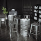 1/3/4 Pieces Industrial Bar Stool and Table Set Silver Iron Bar Set Clearhalo 'Bar Furniture' 'furn' 'furn_home_bar_bar_sets' 'Furniture' 'Home Bars & Bar Sets' 'home_bar_bar_sets' 'Kitchen & Dining Furniture' 6032995