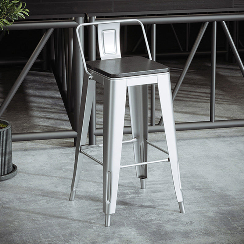 1/3/4 Pieces Industrial Bar Stool and Table Set Silver Iron Bar Set Clearhalo 'Bar Furniture' 'furn' 'furn_home_bar_bar_sets' 'Furniture' 'Home Bars & Bar Sets' 'home_bar_bar_sets' 'Kitchen & Dining Furniture' 6032997