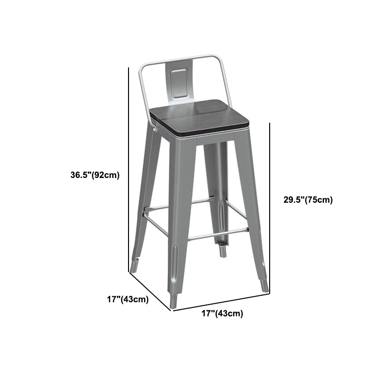 1/3/4 Pieces Industrial Bar Stool and Table Set Silver Iron Bar Set Clearhalo 'Bar Furniture' 'furn' 'furn_home_bar_bar_sets' 'Furniture' 'Home Bars & Bar Sets' 'home_bar_bar_sets' 'Kitchen & Dining Furniture' 6032999