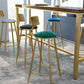 Glam Style Rectangle Bar Table 1/6 Pieces Solid Wood Counter Table Clearhalo 'Bar Furniture' 'furn' 'furn_home_bar_bar_sets' 'Furniture' 'Home Bars & Bar Sets' 'home_bar_bar_sets' 'Kitchen & Dining Furniture' 6033038
