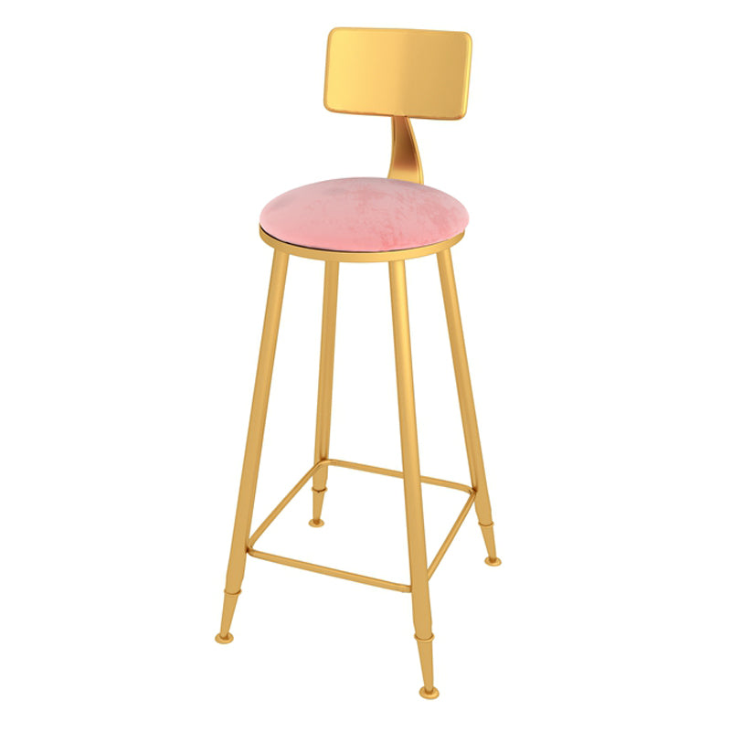 Glam Style Rectangle Bar Table 1/6 Pieces Solid Wood Counter Table Pink 30"H Stool (Single) Clearhalo 'Bar Furniture' 'furn' 'furn_home_bar_bar_sets' 'Furniture' 'Home Bars & Bar Sets' 'home_bar_bar_sets' 'Kitchen & Dining Furniture' 6033041