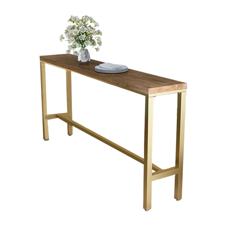 Glam Style Rectangle Bar Table 1/6 Pieces Solid Wood Counter Table Wood 118"L x 16"W Clearhalo 'Bar Furniture' 'furn' 'furn_home_bar_bar_sets' 'Furniture' 'Home Bars & Bar Sets' 'home_bar_bar_sets' 'Kitchen & Dining Furniture' 6033047