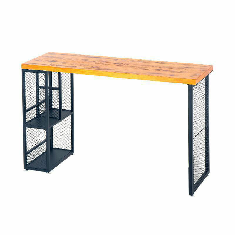 Industrial Rectangle Pub Table Set 1/3/5 Pieces Pine Wood Top Bar Table with Metal Stools Brown 79"L x 16"W Clearhalo 'Bar Furniture' 'furn' 'furn_home_bar_bar_sets' 'Furniture' 'Home Bars & Bar Sets' 'home_bar_bar_sets' 'Kitchen & Dining Furniture' 6033064