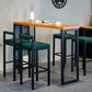 Industrial Rectangle Pub Table Set 1/3/5 Pieces Pine Wood Top Bar Table with Metal Stools Clearhalo 'Bar Furniture' 'furn' 'furn_home_bar_bar_sets' 'Furniture' 'Home Bars & Bar Sets' 'home_bar_bar_sets' 'Kitchen & Dining Furniture' 6033069