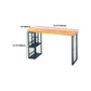 Industrial Rectangle Pub Table Set 1/3/5 Pieces Pine Wood Top Bar Table with Metal Stools Clearhalo 'Bar Furniture' 'furn' 'furn_home_bar_bar_sets' 'Furniture' 'Home Bars & Bar Sets' 'home_bar_bar_sets' 'Kitchen & Dining Furniture' 6033071