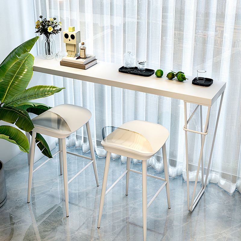Modern 1/3 Pieces Bar Table Set Rectangle Wood Counter Table with High Stools for Balcony Clearhalo 'Bar Furniture' 'furn' 'furn_home_bar_bar_sets' 'Furniture' 'Home Bars & Bar Sets' 'home_bar_bar_sets' 'Kitchen & Dining Furniture' 6033076