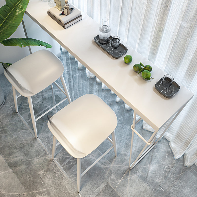 Modern 1/3 Pieces Bar Table Set Rectangle Wood Counter Table with High Stools for Balcony Clearhalo 'Bar Furniture' 'furn' 'furn_home_bar_bar_sets' 'Furniture' 'Home Bars & Bar Sets' 'home_bar_bar_sets' 'Kitchen & Dining Furniture' 6033086