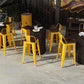 Yellow Iron Table Set 1/3/4 Pieces Industrial Bar Stool and Table Set