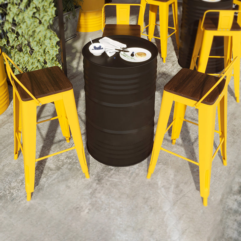 Yellow Iron Table Set 1/3/4 Pieces Industrial Bar Stool and Table Set