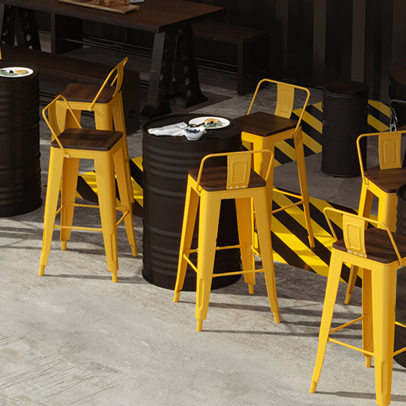Yellow Iron Table Set 1/3/4 Pieces Industrial Bar Stool and Table Set