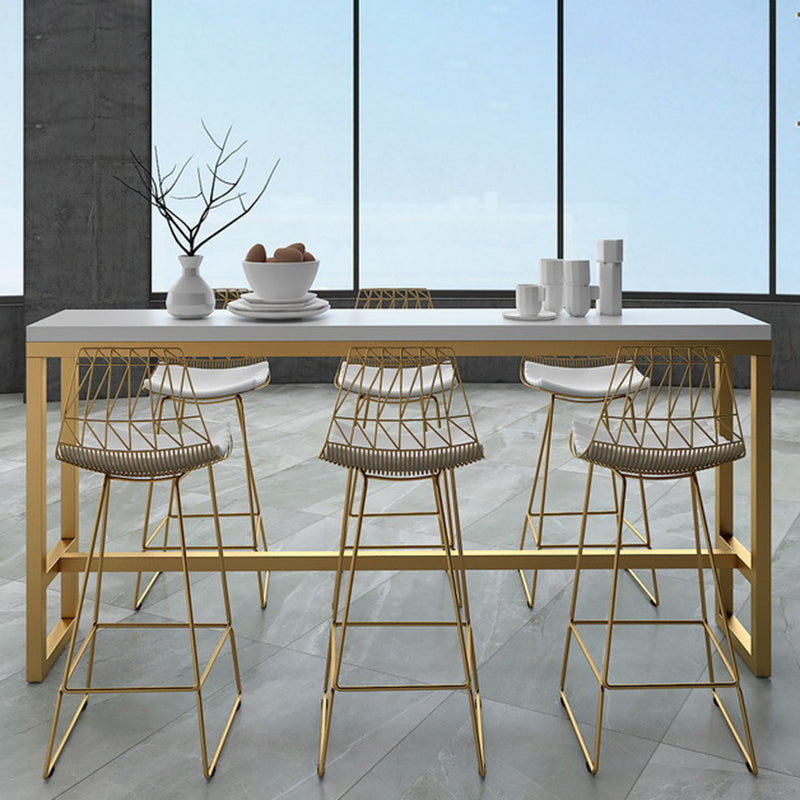 Glam – ensemble de Table de bar rectangulaire, 1/7 pièces, Table de comptoir en bois massif pour l'intérieur