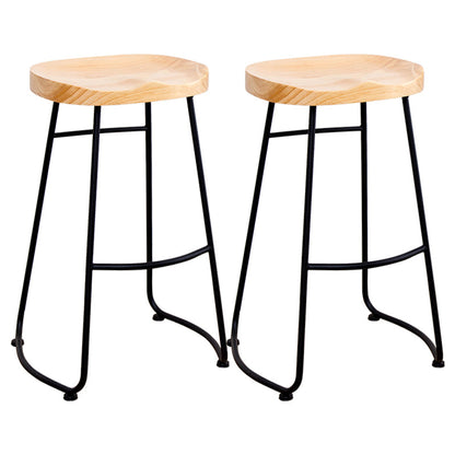 Solid Wood Bar Table Set Full Natural and Black 1/2/4 Pieces Pub Dining Set Wood 30"H Stools (Set of 2) Clearhalo 'Bar Furniture' 'furn' 'furn_home_bar_bar_sets' 'Furniture' 'Home Bars & Bar Sets' 'home_bar_bar_sets' 'Kitchen & Dining Furniture' 6033135