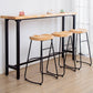 Solid Wood Bar Table Set Full Natural and Black 1/2/4 Pieces Pub Dining Set Clearhalo 'Bar Furniture' 'furn' 'furn_home_bar_bar_sets' 'Furniture' 'Home Bars & Bar Sets' 'home_bar_bar_sets' 'Kitchen & Dining Furniture' 6033136