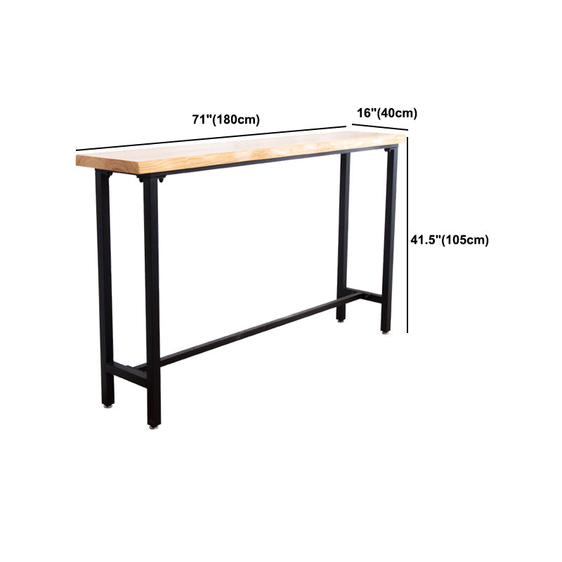 Solid Wood Bar Table Set Full Natural and Black 1/2/4 Pieces Pub Dining Set Clearhalo 'Bar Furniture' 'furn' 'furn_home_bar_bar_sets' 'Furniture' 'Home Bars & Bar Sets' 'home_bar_bar_sets' 'Kitchen & Dining Furniture' 6033148