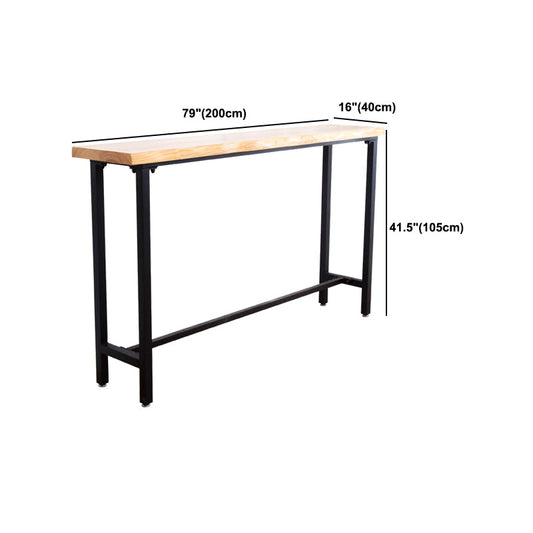 Solid Wood Bar Table Set Full Natural and Black 1/2/4 Pieces Pub Dining Set Clearhalo 'Bar Furniture' 'furn' 'furn_home_bar_bar_sets' 'Furniture' 'Home Bars & Bar Sets' 'home_bar_bar_sets' 'Kitchen & Dining Furniture' 6033149