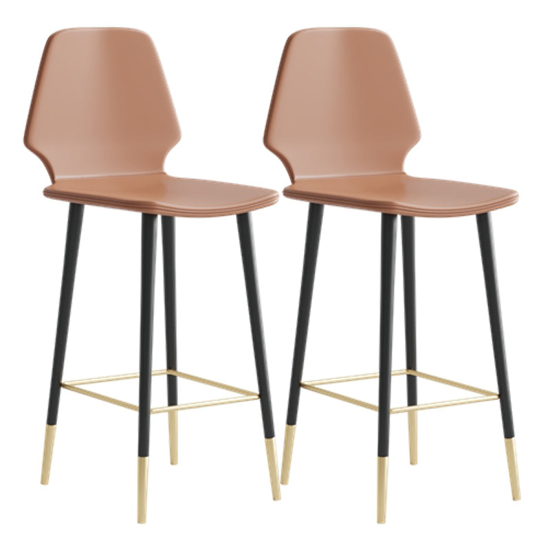 Modern 1/2/3 Pieces Bar Table Set Rectangle Stone Counter Table with Stools for Balcony Brown 30"H Stools (Set of 2) Clearhalo 'Bar Furniture' 'furn' 'furn_home_bar_bar_sets' 'Furniture' 'Home Bars & Bar Sets' 'home_bar_bar_sets' 'Kitchen & Dining Furniture' 6033153