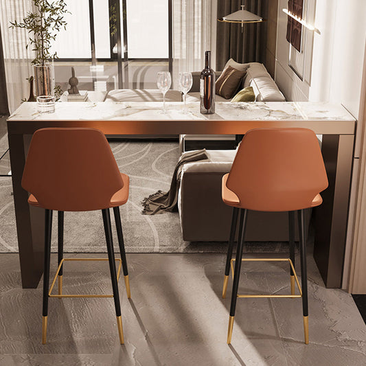 Modern 1/2/3 Pieces Bar Table Set Rectangle Stone Counter Table with Stools for Balcony Clearhalo 'Bar Furniture' 'furn' 'furn_home_bar_bar_sets' 'Furniture' 'Home Bars & Bar Sets' 'home_bar_bar_sets' 'Kitchen & Dining Furniture' 6033163