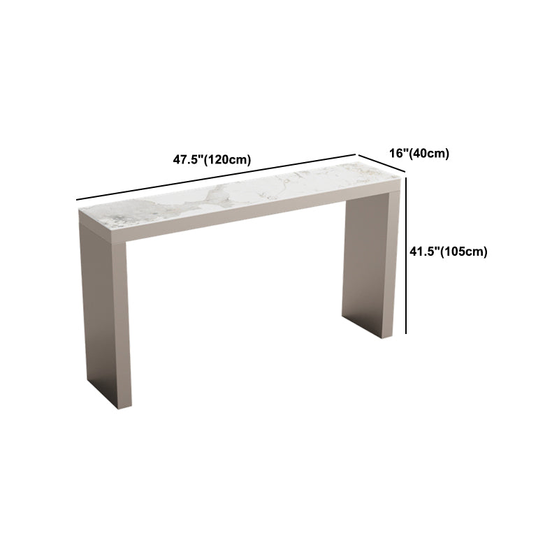 Modern 1/2/3 Pieces Bar Table Set Rectangle Stone Counter Table with Stools for Balcony Clearhalo 'Bar Furniture' 'furn' 'furn_home_bar_bar_sets' 'Furniture' 'Home Bars & Bar Sets' 'home_bar_bar_sets' 'Kitchen & Dining Furniture' 6033165