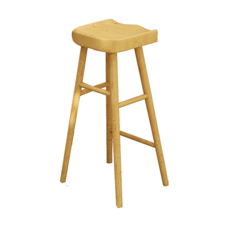 1/3 Pieces Pub Set Full Natural Modern Solid Wooden Bar table Set Wood 30"H Stool (Single) Clearhalo 'Bar Furniture' 'furn' 'furn_home_bar_bar_sets' 'Furniture' 'Home Bars & Bar Sets' 'home_bar_bar_sets' 'Kitchen & Dining Furniture' 6033177