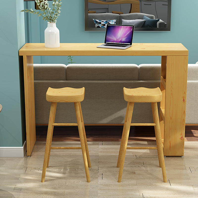 1/3 Pieces Pub Set Full Natural Modern Solid Wooden Bar table Set Clearhalo 'Bar Furniture' 'furn' 'furn_home_bar_bar_sets' 'Furniture' 'Home Bars & Bar Sets' 'home_bar_bar_sets' 'Kitchen & Dining Furniture' 6033179