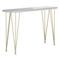 Mesa de bar rectangular Glam, mesa de mostrador de madera maciza de 1/2/3 piezas con taburetes tapizados