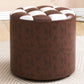 Mid-Century Modern Pouf Ottoman Faux Leather Tufted Square Pattern Round Ottoman Coffee 1 Piece Clearhalo 'furn' 'furn_ottomans_poufs' 'Furniture' 'Living Room Furniture' 'Ottomans & Poufs' 'ottomans_poufs' 6033414
