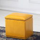 Modern Black Ottoman Leather Rectangle Ottoman for Living Room Yellow 1 Piece Clearhalo 'furn' 'furn_ottomans_poufs' 'Furniture' 'Living Room Furniture' 'Ottomans & Poufs' 'ottomans_poufs' 6033500