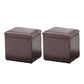 Modern Black Ottoman Leather Rectangle Ottoman for Living Room Coffee 2 Piece Set Clearhalo 'furn' 'furn_ottomans_poufs' 'Furniture' 'Living Room Furniture' 'Ottomans & Poufs' 'ottomans_poufs' 6033510