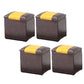 Modern Black Ottoman Leather Rectangle Ottoman for Living Room Coffee-Yellow 4 Piece Set Clearhalo 'furn' 'furn_ottomans_poufs' 'Furniture' 'Living Room Furniture' 'Ottomans & Poufs' 'ottomans_poufs' 6033531