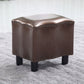 Modern Brown Standard Leather Pure Color Standard for Drawing Room 16"L x 13"W x 16"H Gold 1 Piece Clearhalo 'furn' 'furn_ottomans_poufs' 'Furniture' 'Living Room Furniture' 'Ottomans & Poufs' 'ottomans_poufs' 6033535