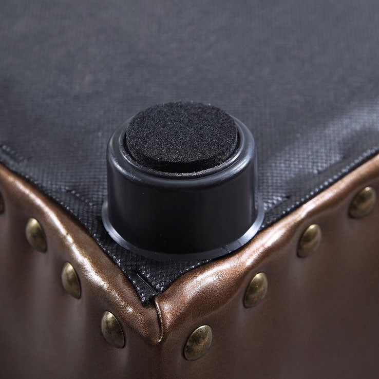 Modern Brown Standard Leather Pure Color Standard for Drawing Room Clearhalo 'furn' 'furn_ottomans_poufs' 'Furniture' 'Living Room Furniture' 'Ottomans & Poufs' 'ottomans_poufs' 6033548