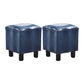 Modern Brown Standard Leather Pure Color Standard for Drawing Room 13"L x 13"W x 16"H Peacock Blue 2 Piece Set Clearhalo 'furn' 'furn_ottomans_poufs' 'Furniture' 'Living Room Furniture' 'Ottomans & Poufs' 'ottomans_poufs' 6033564