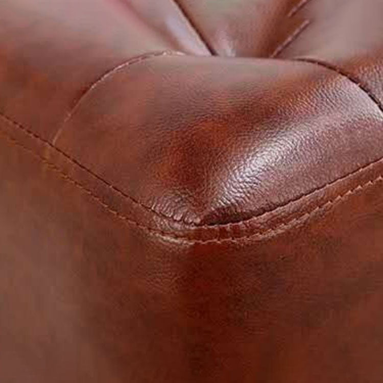 Tufted Ottoman Tear Resistant Faux Leather Contemporary Footstool Ottoman Clearhalo 'furn' 'furn_ottomans_poufs' 'Furniture' 'Living Room Furniture' 'Ottomans & Poufs' 'ottomans_poufs' 6033598