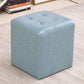 Tufted Ottoman Tear Resistant Faux Leather Contemporary Footstool Ottoman Blue Square 1 Piece Clearhalo 'furn' 'furn_ottomans_poufs' 'Furniture' 'Living Room Furniture' 'Ottomans & Poufs' 'ottomans_poufs' 6033605