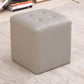 Tufted Ottoman Tear Resistant Faux Leather Contemporary Footstool Ottoman Grey Square 1 Piece Clearhalo 'furn' 'furn_ottomans_poufs' 'Furniture' 'Living Room Furniture' 'Ottomans & Poufs' 'ottomans_poufs' 6033611