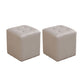 Tufted Ottoman Tear Resistant Faux Leather Contemporary Footstool Ottoman Grey Square 2 Piece Set Clearhalo 'furn' 'furn_ottomans_poufs' 'Furniture' 'Living Room Furniture' 'Ottomans & Poufs' 'ottomans_poufs' 6033617