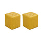 Tufted Ottoman Tear Resistant Faux Leather Contemporary Footstool Ottoman Yellow Square 2 Piece Set Clearhalo 'furn' 'furn_ottomans_poufs' 'Furniture' 'Living Room Furniture' 'Ottomans & Poufs' 'ottomans_poufs' 6033623