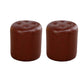 Tufted Ottoman Tear Resistant Faux Leather Contemporary Footstool Ottoman Brown Round 2 Piece Set Clearhalo 'furn' 'furn_ottomans_poufs' 'Furniture' 'Living Room Furniture' 'Ottomans & Poufs' 'ottomans_poufs' 6033629