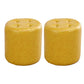 Tufted Ottoman Tear Resistant Faux Leather Contemporary Footstool Ottoman Yellow Round 2 Piece Set Clearhalo 'furn' 'furn_ottomans_poufs' 'Furniture' 'Living Room Furniture' 'Ottomans & Poufs' 'ottomans_poufs' 6033631