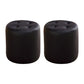 Tufted Ottoman Tear Resistant Faux Leather Contemporary Footstool Ottoman Black Round 2 Piece Set Clearhalo 'furn' 'furn_ottomans_poufs' 'Furniture' 'Living Room Furniture' 'Ottomans & Poufs' 'ottomans_poufs' 6033633