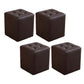 Tufted Ottoman Tear Resistant Faux Leather Contemporary Footstool Ottoman Coffee Square 4 Piece Set Clearhalo 'furn' 'furn_ottomans_poufs' 'Furniture' 'Living Room Furniture' 'Ottomans & Poufs' 'ottomans_poufs' 6033637
