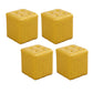 Tufted Ottoman Tear Resistant Faux Leather Contemporary Footstool Ottoman Yellow Square 4 Piece Set Clearhalo 'furn' 'furn_ottomans_poufs' 'Furniture' 'Living Room Furniture' 'Ottomans & Poufs' 'ottomans_poufs' 6033638