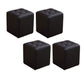 Tufted Ottoman Tear Resistant Faux Leather Contemporary Footstool Ottoman Black Square 4 Piece Set Clearhalo 'furn' 'furn_ottomans_poufs' 'Furniture' 'Living Room Furniture' 'Ottomans & Poufs' 'ottomans_poufs' 6033639